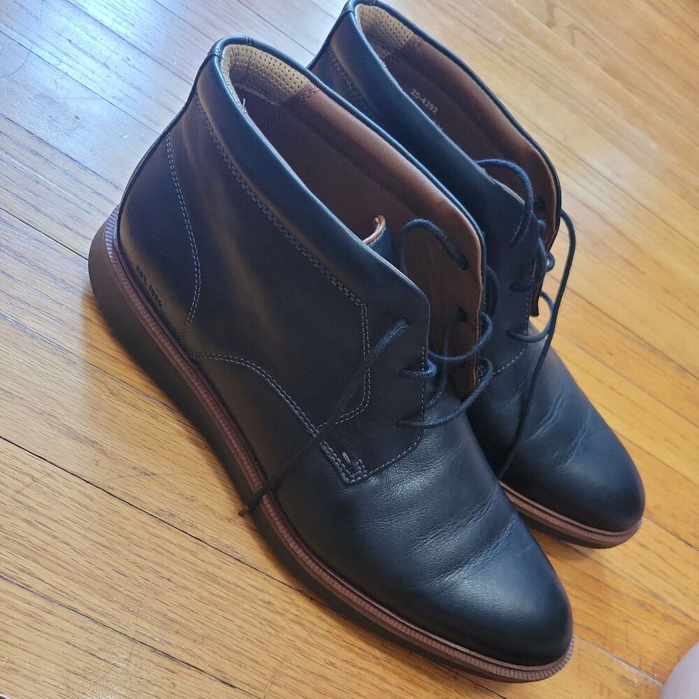 Johnston Murphy XC Parker Chukka Boots Black Waterproof Leather Men's Size 12M